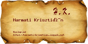 Harmati Krisztián névjegykártya